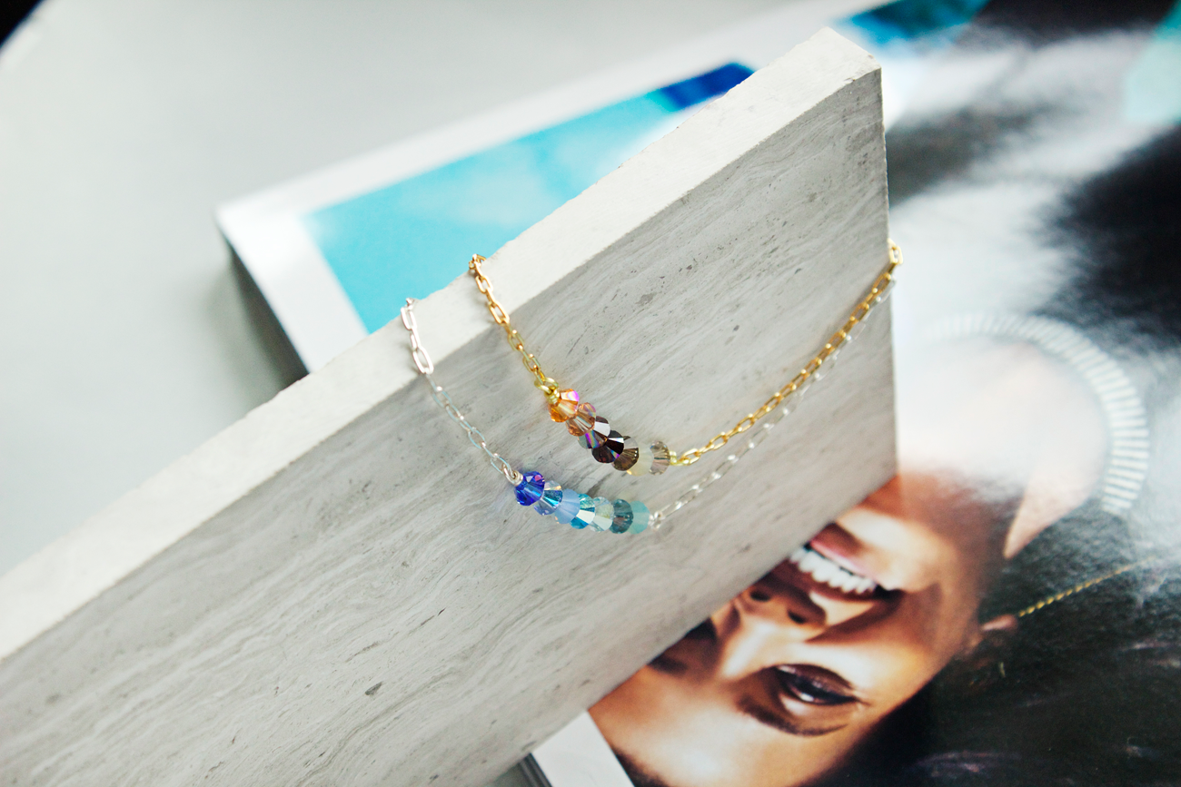 ombre swarovski bracelets diy copyright Quiet Lion Creations