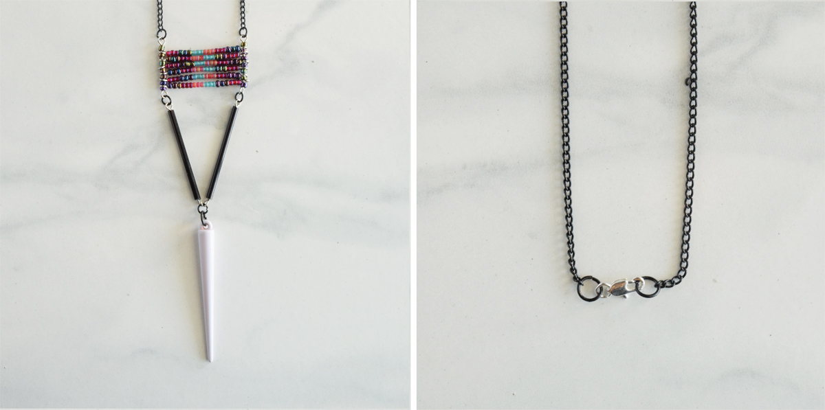 DIY Spike necklaces by quietlioncreations.com
