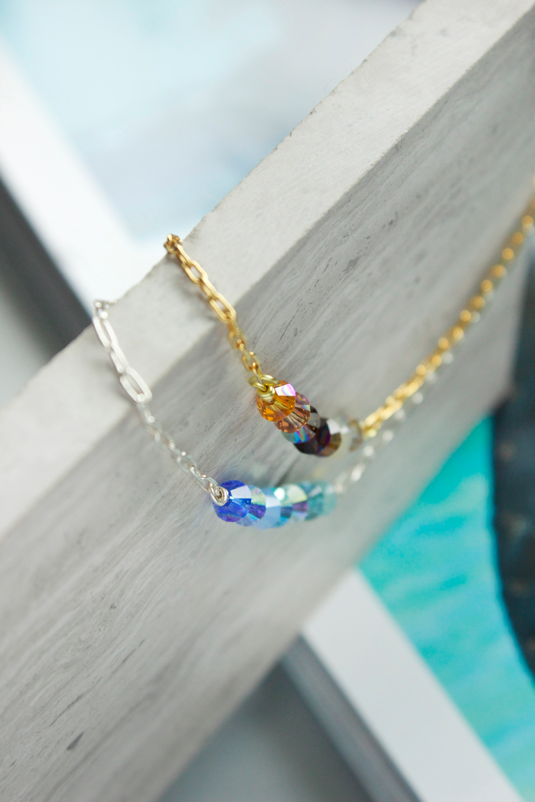 ombre swarovski bracelets diy copyright Quiet Lion Creations