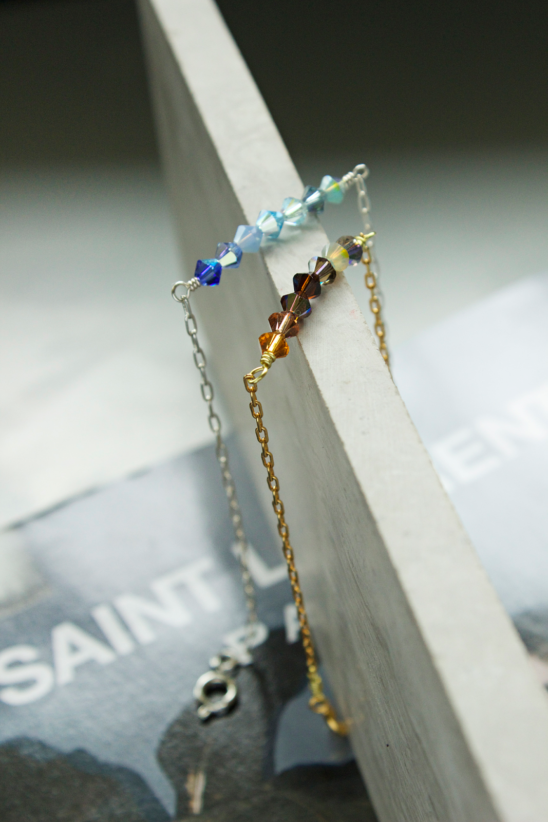 ombre swarovski bracelets diy copyright Quiet Lion Creations