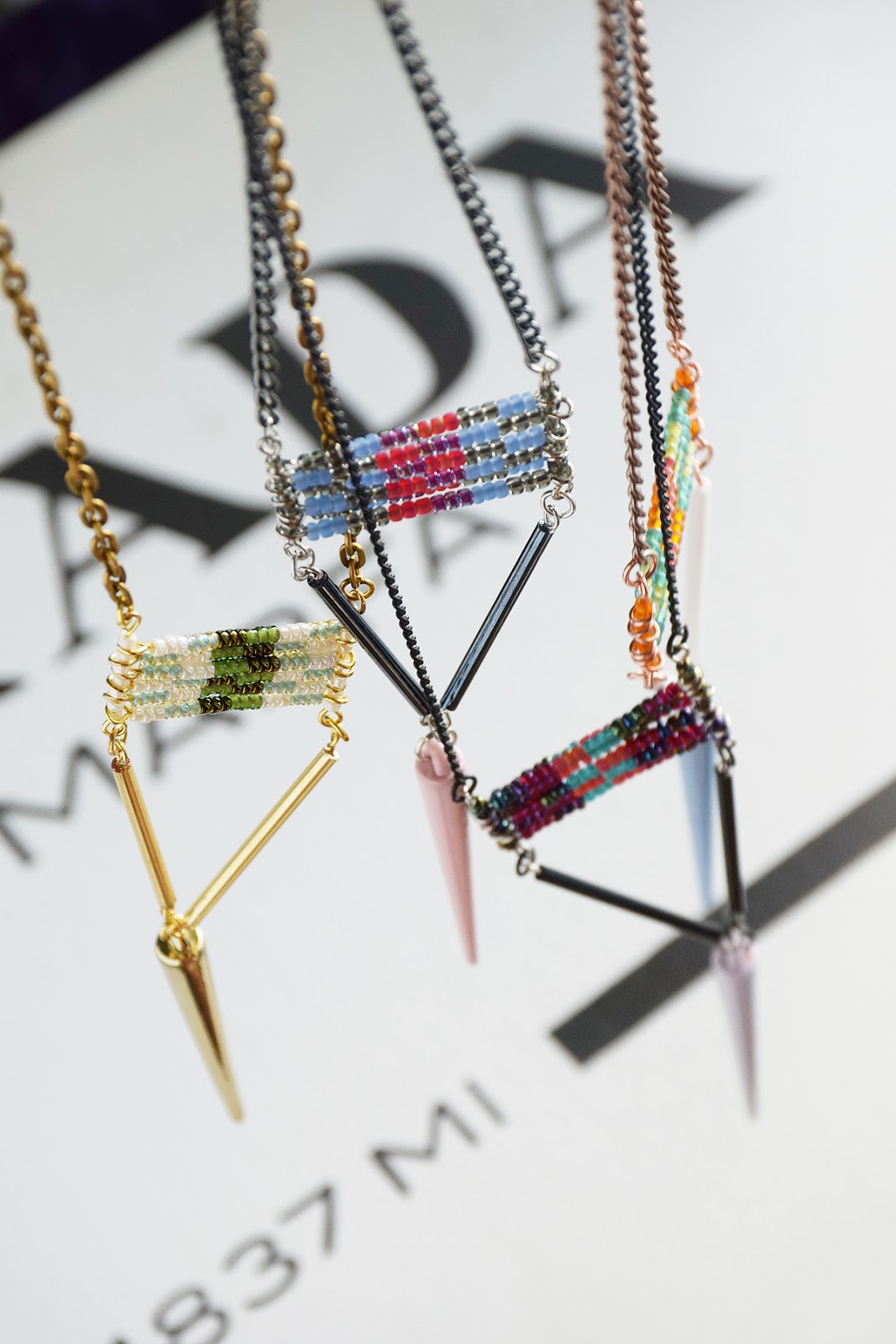 DIY Spike necklaces by quietlioncreations.com