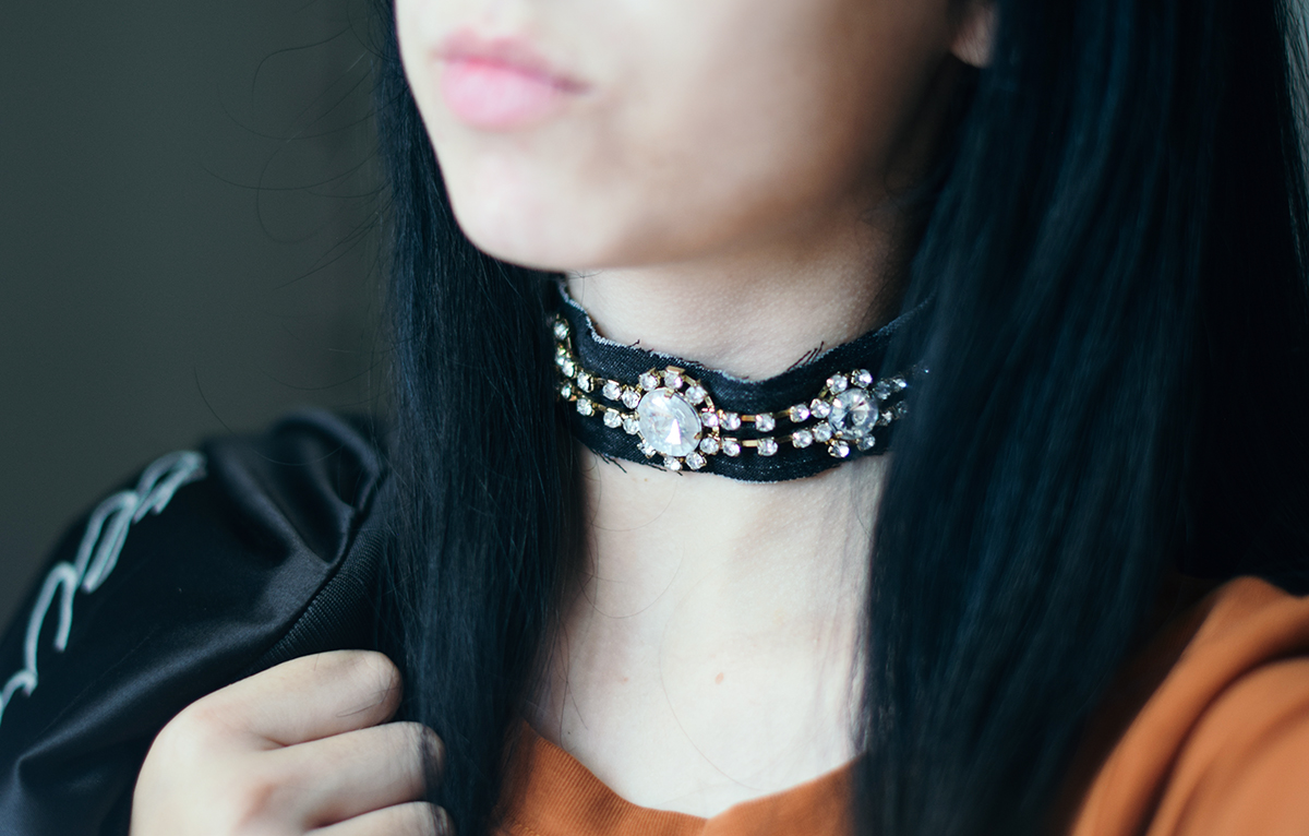 trendy fall choker diy