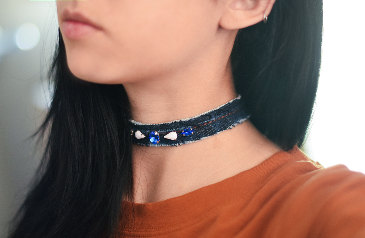 trendy fall choker diy