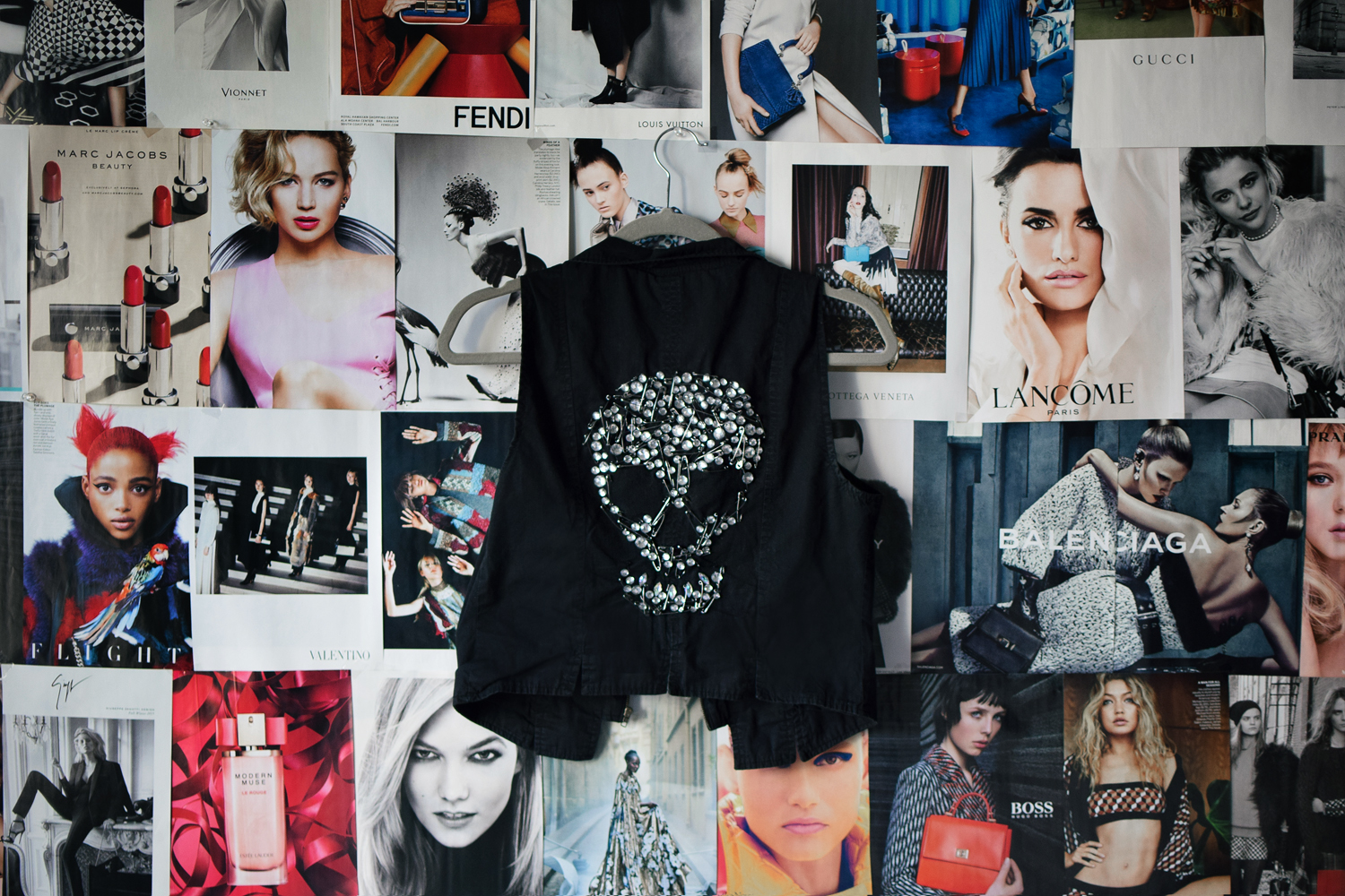 DIY Safety Pin Skull Vest