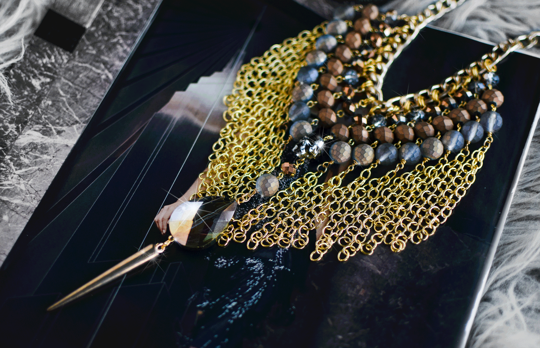 empire state diy necklace by Quiet Lion Creations