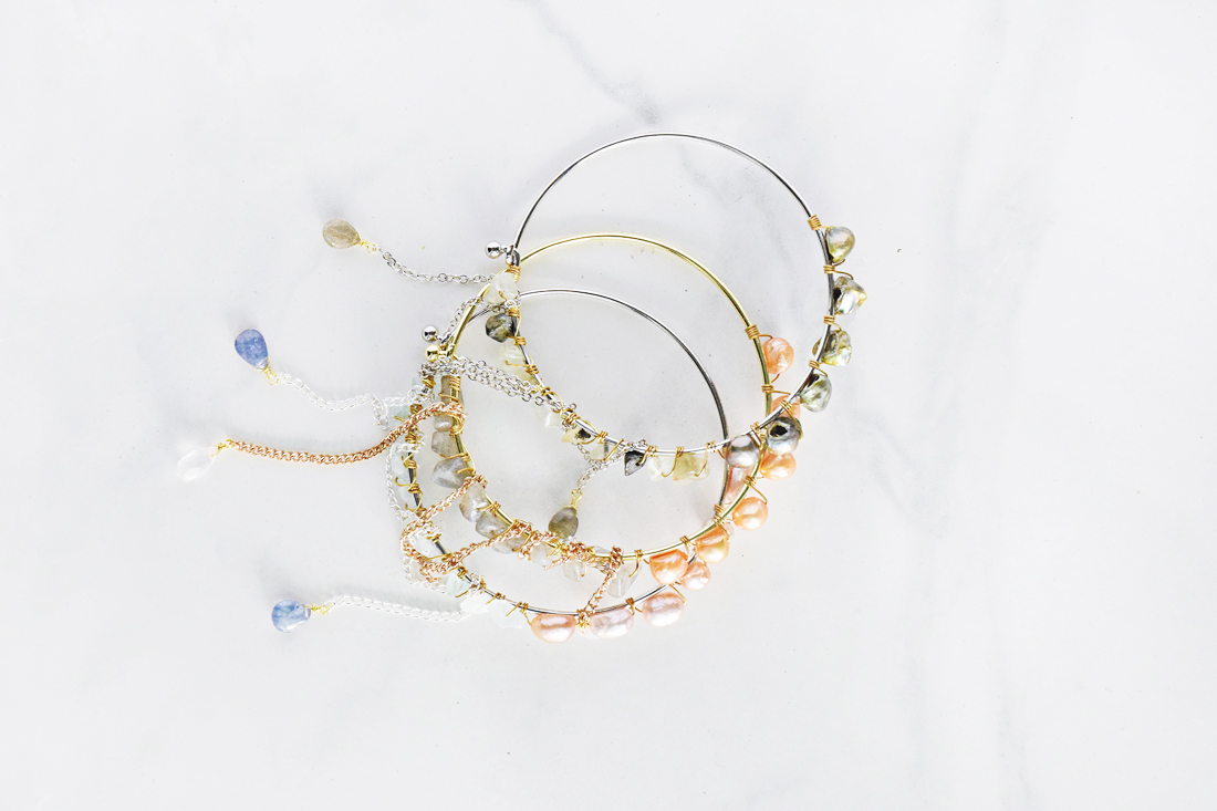 Wire wrapped bangle diy, quietlioncreations.com