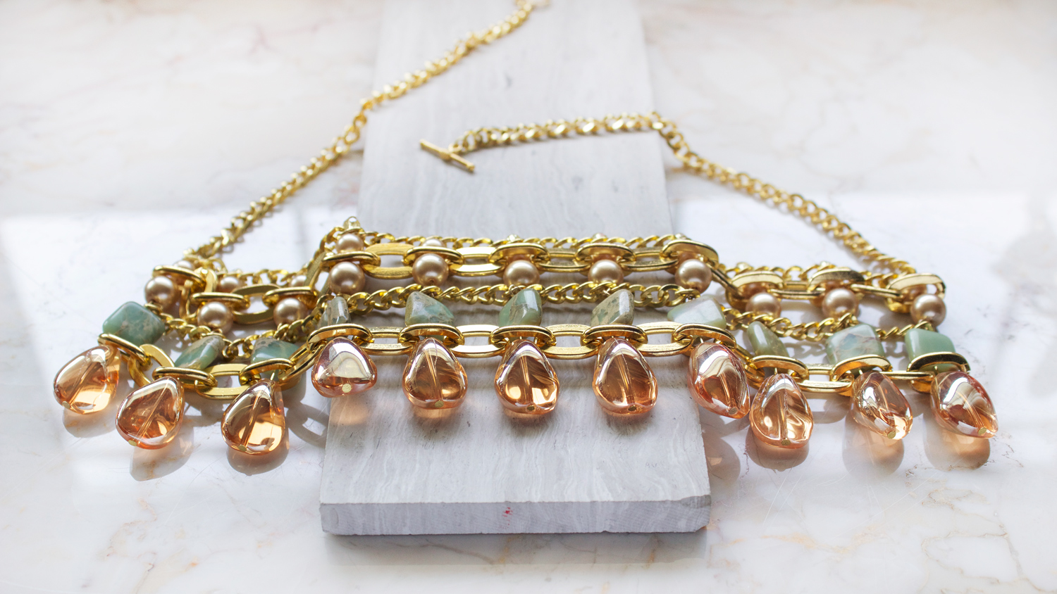 anthropologie-inspired beaded statement necklace diy by Quiet Lion Creations