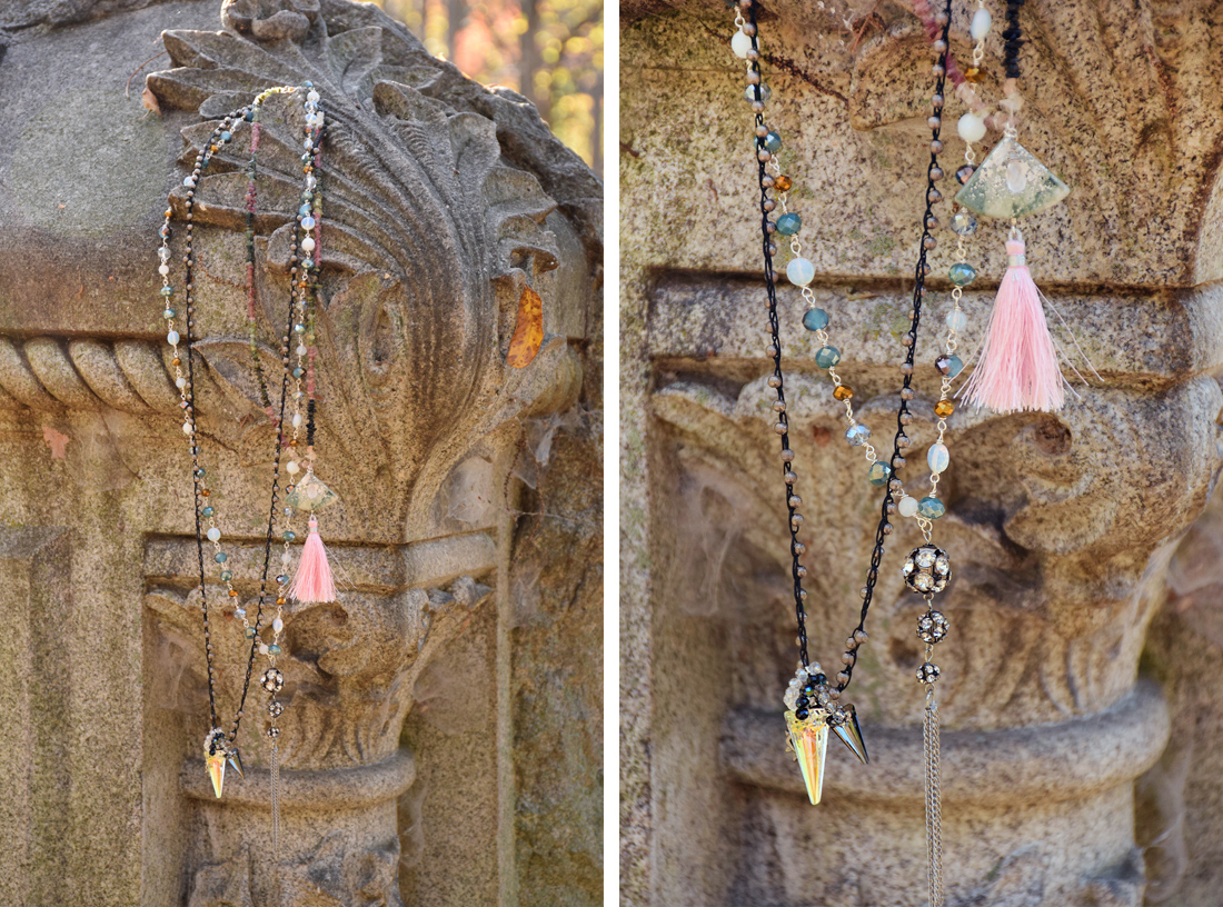 Beaded gypsy necklaces by Allison Beth Cooling