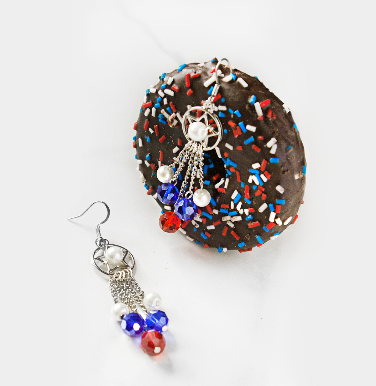 beaded earrings tutorial by Allison Beth Cooling using Cousin Corporation beads