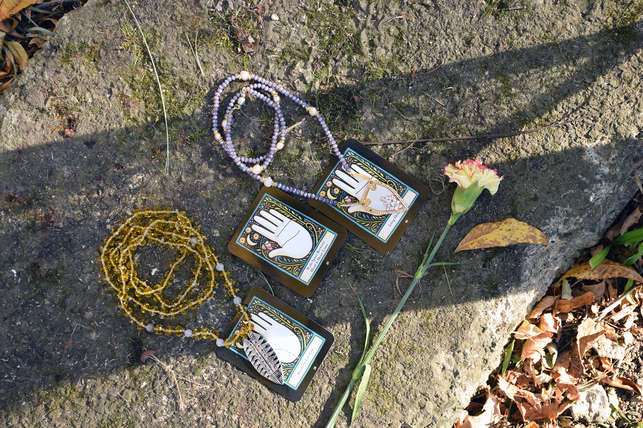 Beaded gypsy necklaces by Quiet Lion Creations