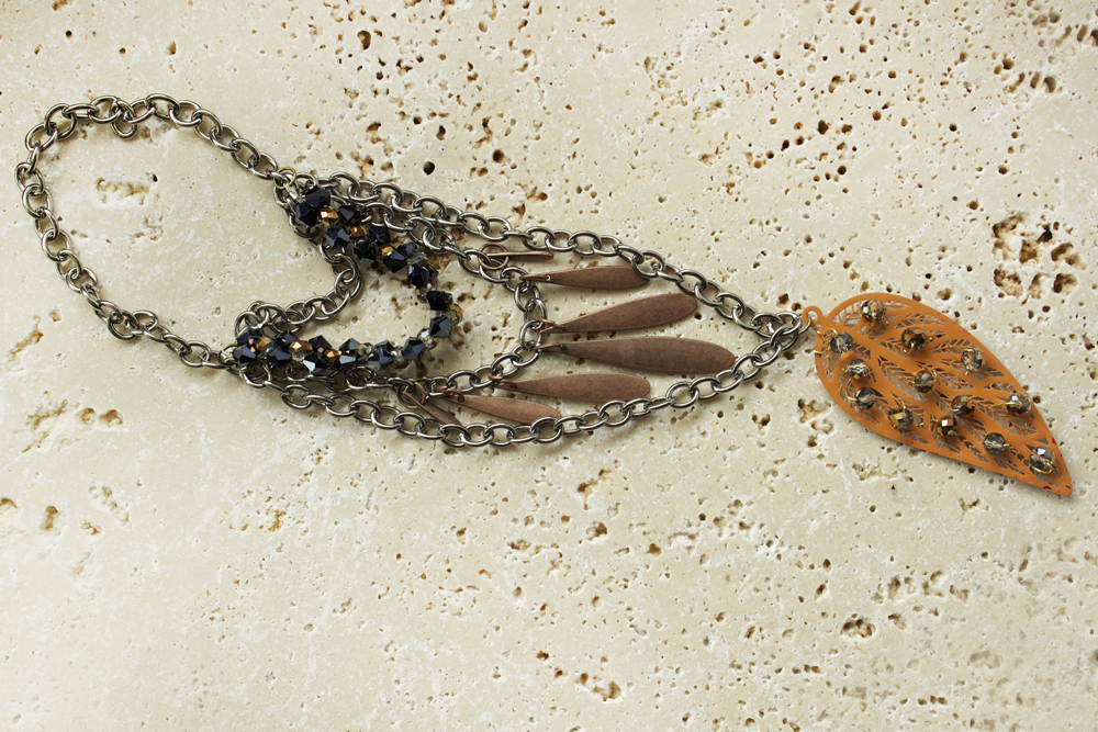 beaded coachella armband with crystals