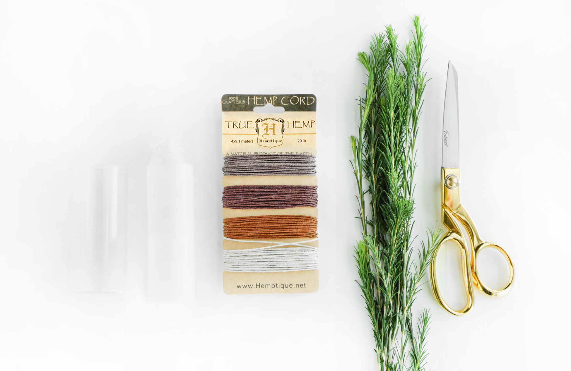 DIY Greenery-Wrapped Votives